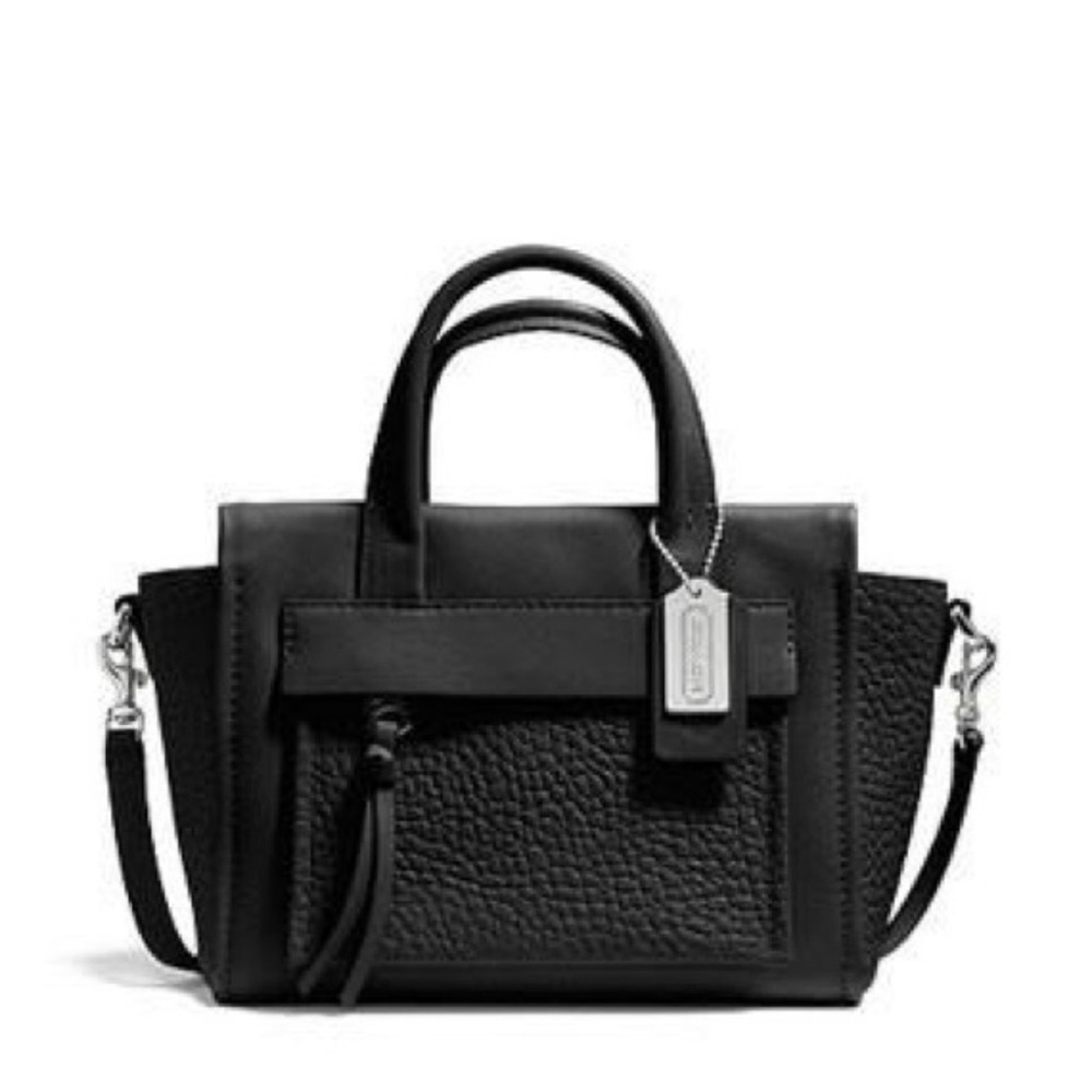 19. Coach Bleecker Mini Riley Carryall in Black Leather